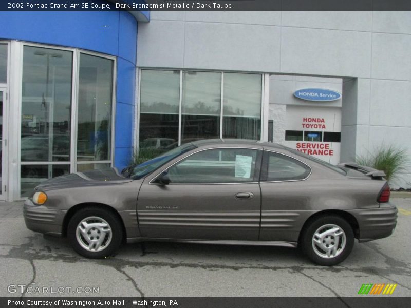 Dark Bronzemist Metallic / Dark Taupe 2002 Pontiac Grand Am SE Coupe