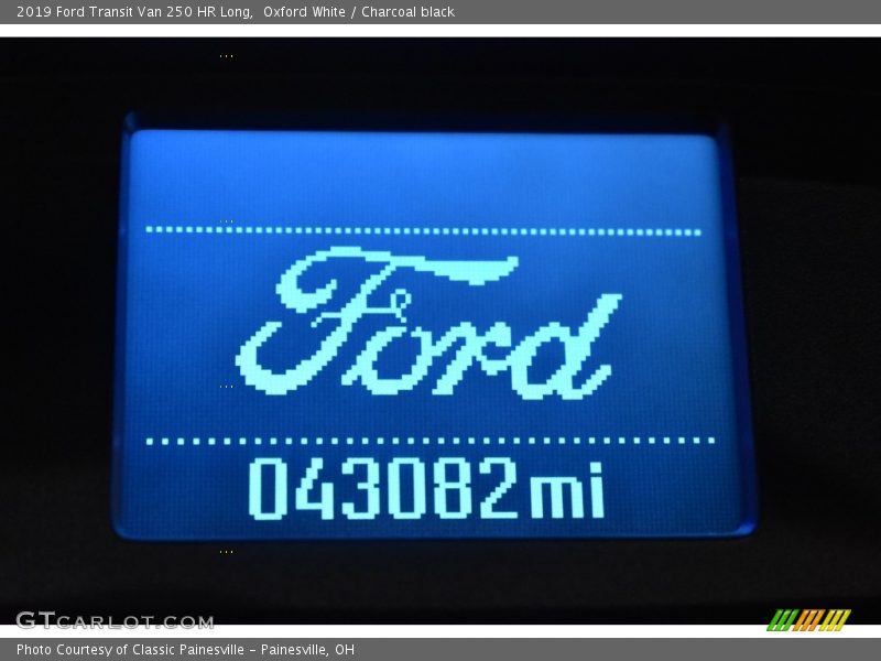 Oxford White / Charcoal black 2019 Ford Transit Van 250 HR Long