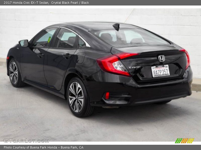 Crystal Black Pearl / Black 2017 Honda Civic EX-T Sedan