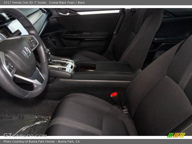 Crystal Black Pearl / Black 2017 Honda Civic EX-T Sedan