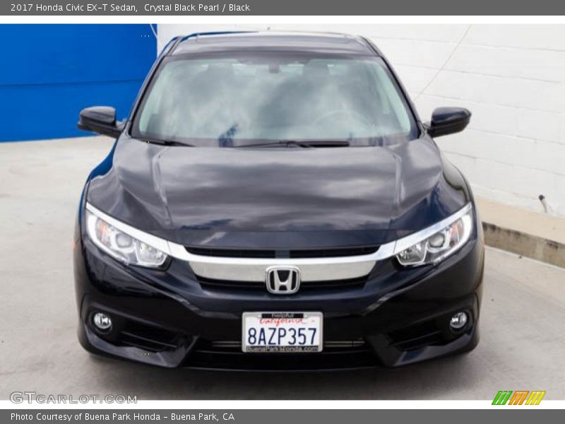 Crystal Black Pearl / Black 2017 Honda Civic EX-T Sedan