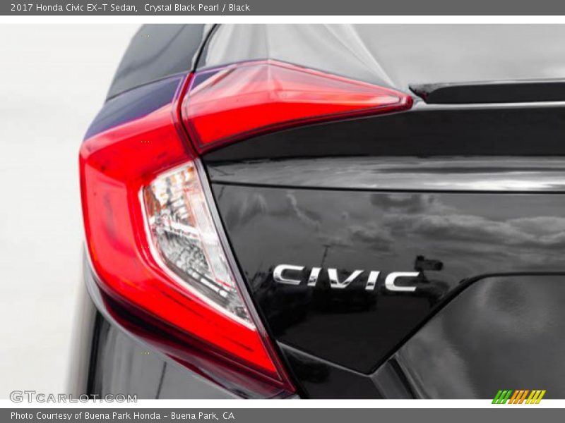 Crystal Black Pearl / Black 2017 Honda Civic EX-T Sedan