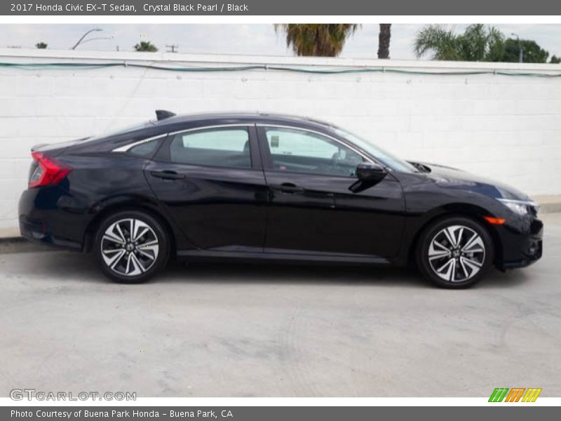 Crystal Black Pearl / Black 2017 Honda Civic EX-T Sedan