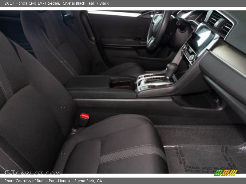 Crystal Black Pearl / Black 2017 Honda Civic EX-T Sedan