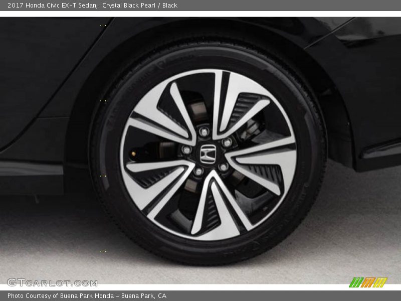 Crystal Black Pearl / Black 2017 Honda Civic EX-T Sedan