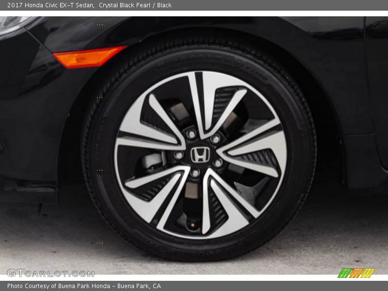 Crystal Black Pearl / Black 2017 Honda Civic EX-T Sedan