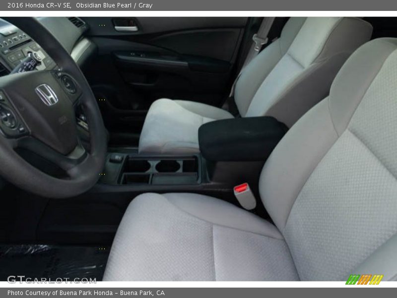 Obsidian Blue Pearl / Gray 2016 Honda CR-V SE