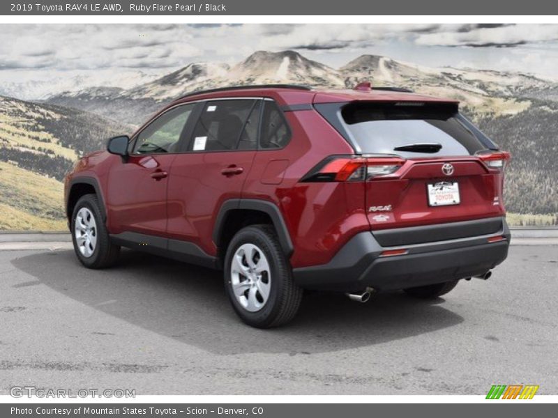Ruby Flare Pearl / Black 2019 Toyota RAV4 LE AWD