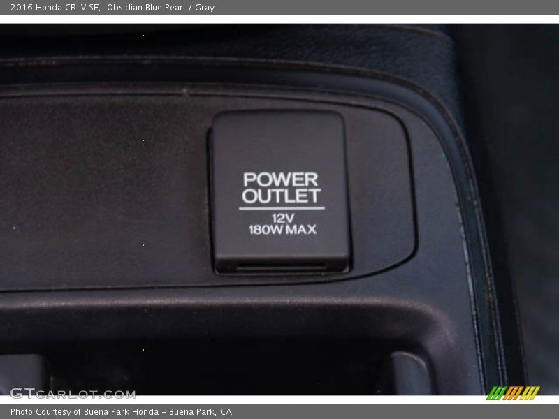 Obsidian Blue Pearl / Gray 2016 Honda CR-V SE