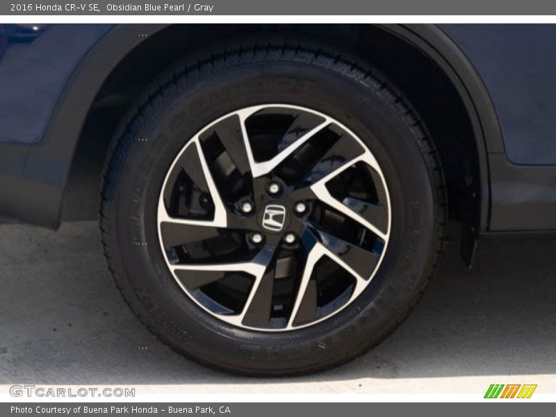 Obsidian Blue Pearl / Gray 2016 Honda CR-V SE