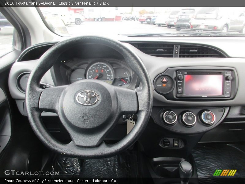 Classic Silver Metallic / Black 2016 Toyota Yaris 5-Door L