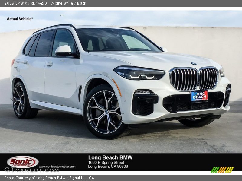 Alpine White / Black 2019 BMW X5 xDrive50i