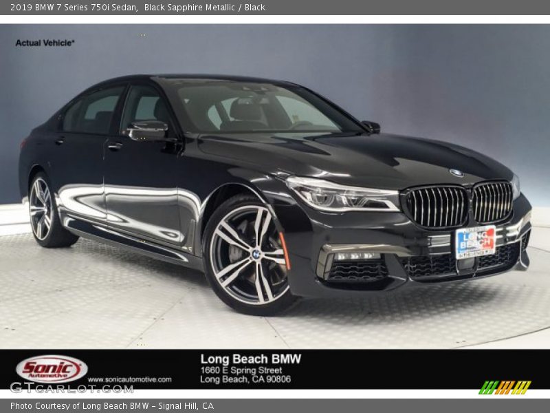 Black Sapphire Metallic / Black 2019 BMW 7 Series 750i Sedan