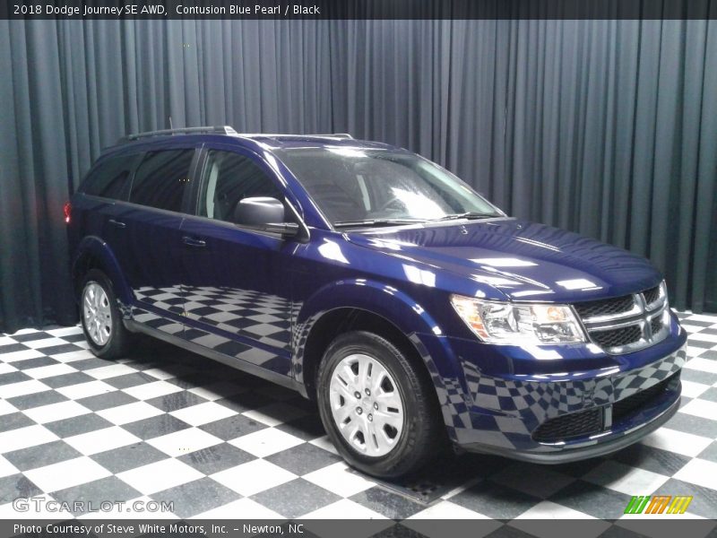 Contusion Blue Pearl / Black 2018 Dodge Journey SE AWD