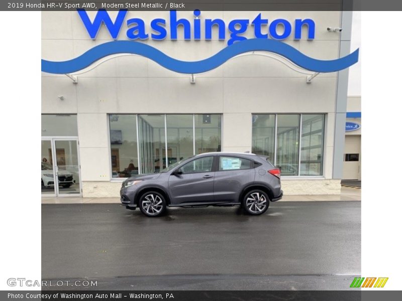 Modern Steel Metallic / Black 2019 Honda HR-V Sport AWD