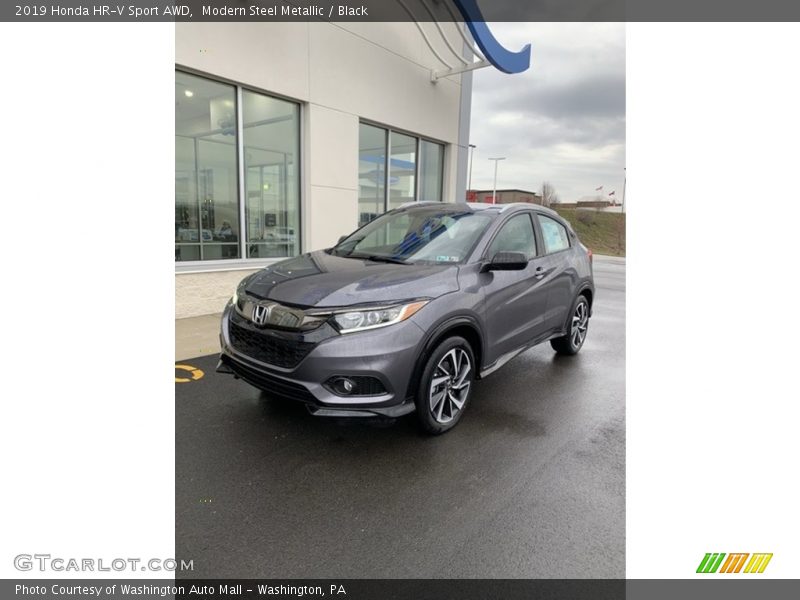 Modern Steel Metallic / Black 2019 Honda HR-V Sport AWD