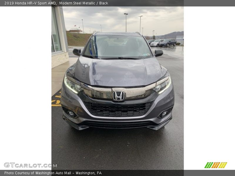 Modern Steel Metallic / Black 2019 Honda HR-V Sport AWD