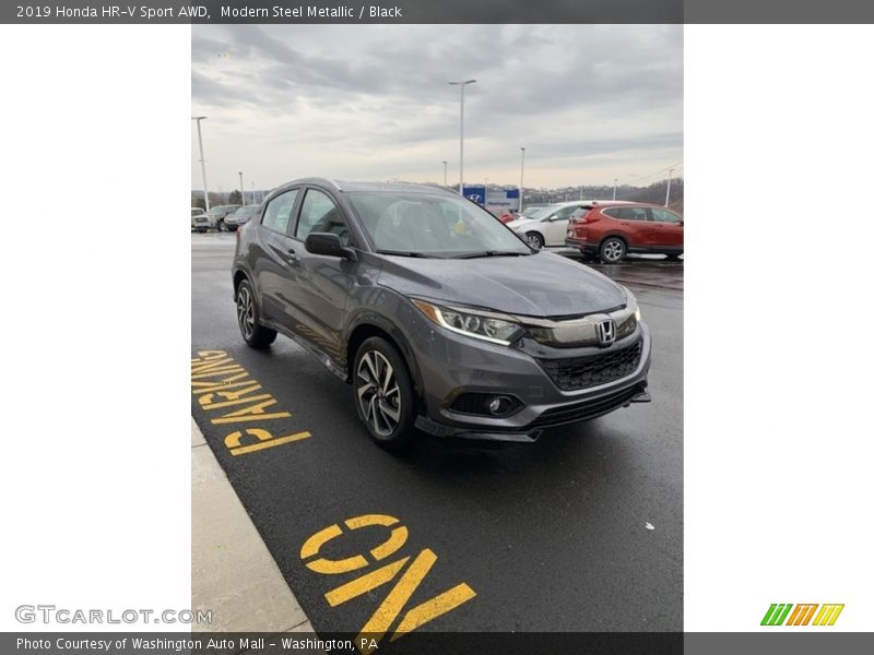 Modern Steel Metallic / Black 2019 Honda HR-V Sport AWD