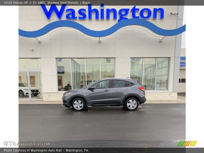 Modern Steel Metallic / Black 2019 Honda HR-V EX AWD