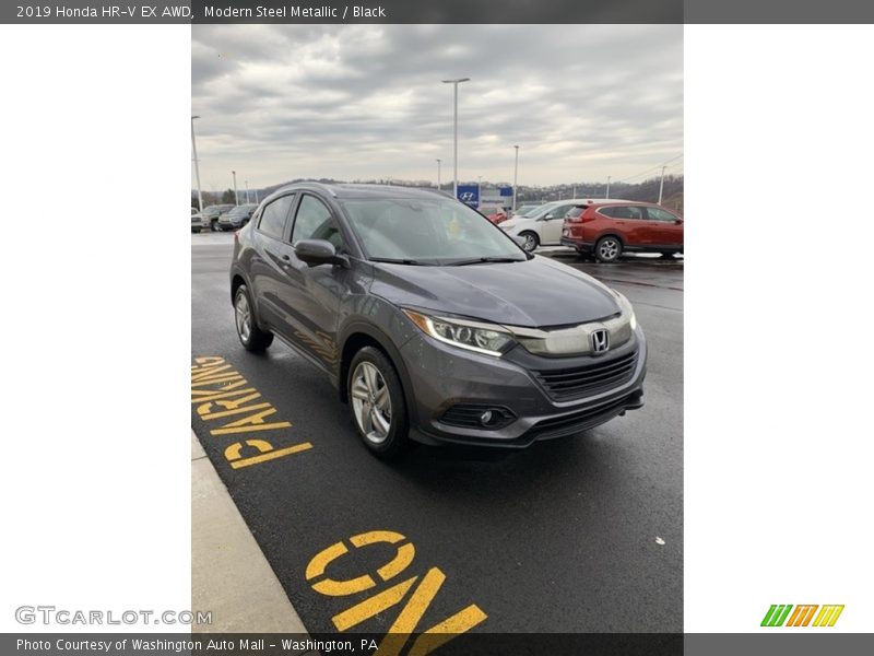 Modern Steel Metallic / Black 2019 Honda HR-V EX AWD