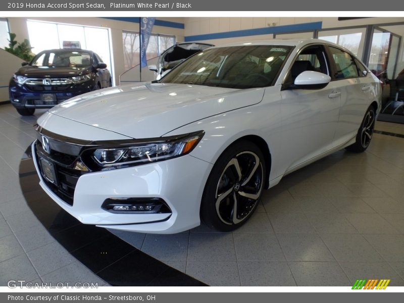 Platinum White Pearl / Black 2019 Honda Accord Sport Sedan