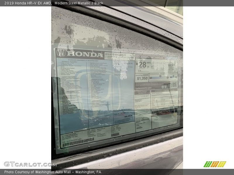 Modern Steel Metallic / Black 2019 Honda HR-V EX AWD