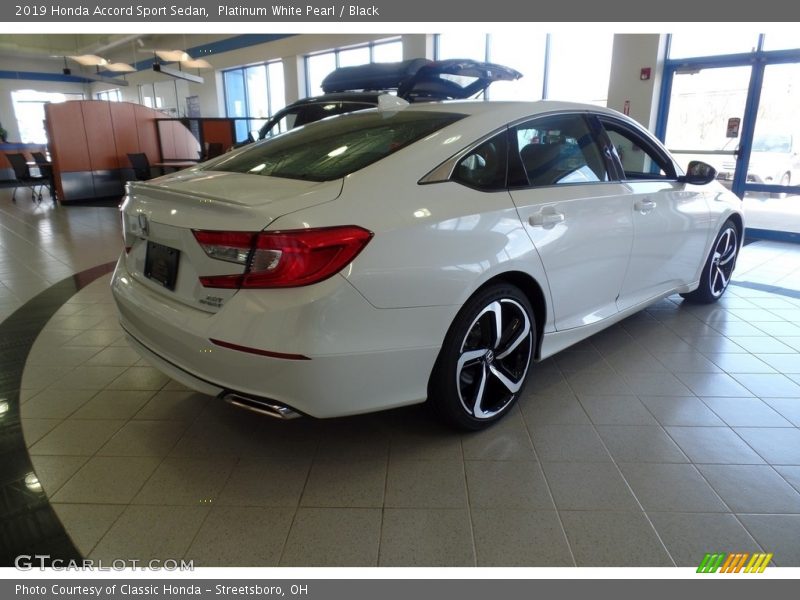 Platinum White Pearl / Black 2019 Honda Accord Sport Sedan