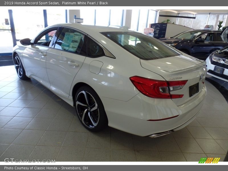 Platinum White Pearl / Black 2019 Honda Accord Sport Sedan