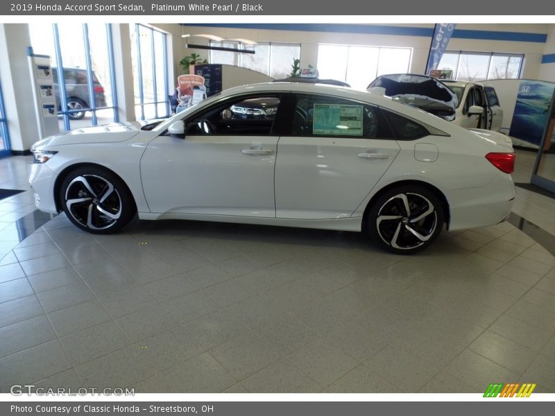 Platinum White Pearl / Black 2019 Honda Accord Sport Sedan