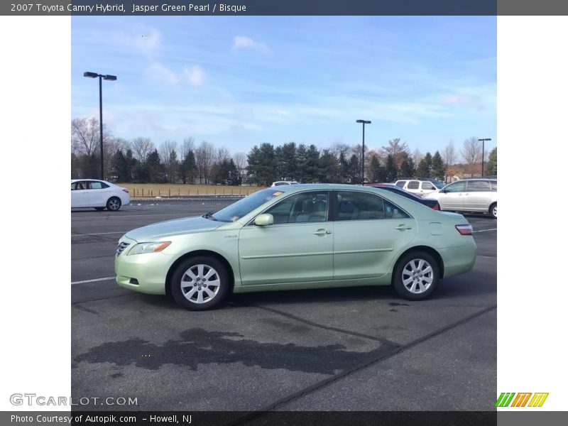 Jasper Green Pearl / Bisque 2007 Toyota Camry Hybrid