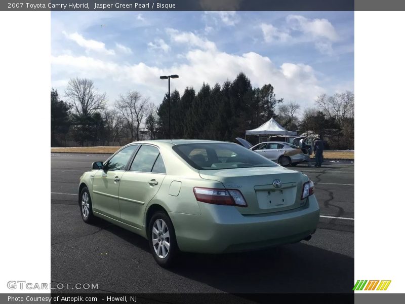 Jasper Green Pearl / Bisque 2007 Toyota Camry Hybrid