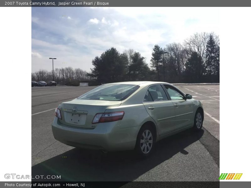 Jasper Green Pearl / Bisque 2007 Toyota Camry Hybrid