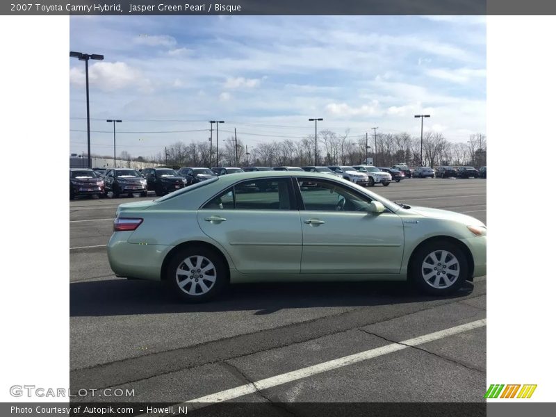 Jasper Green Pearl / Bisque 2007 Toyota Camry Hybrid
