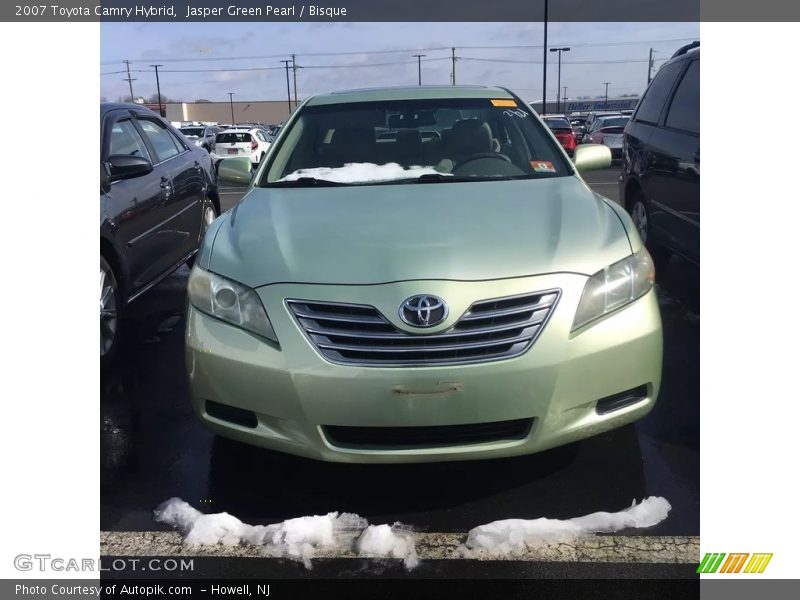 Jasper Green Pearl / Bisque 2007 Toyota Camry Hybrid