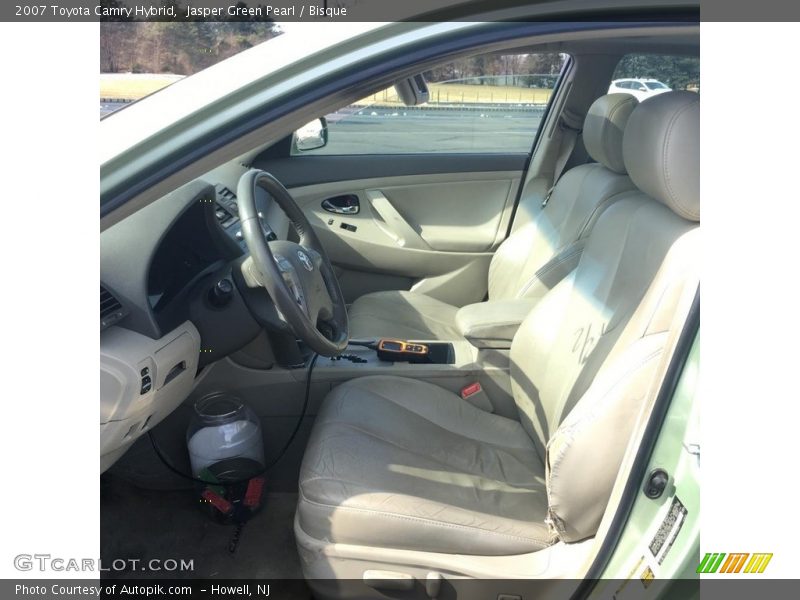 Jasper Green Pearl / Bisque 2007 Toyota Camry Hybrid
