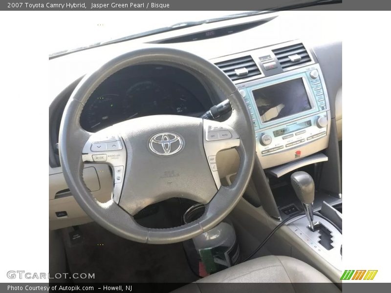 Jasper Green Pearl / Bisque 2007 Toyota Camry Hybrid