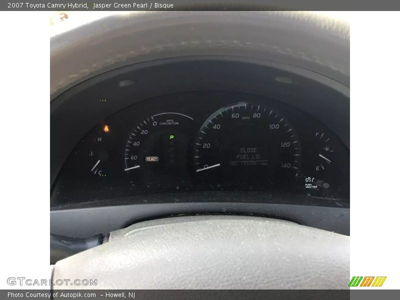 Jasper Green Pearl / Bisque 2007 Toyota Camry Hybrid