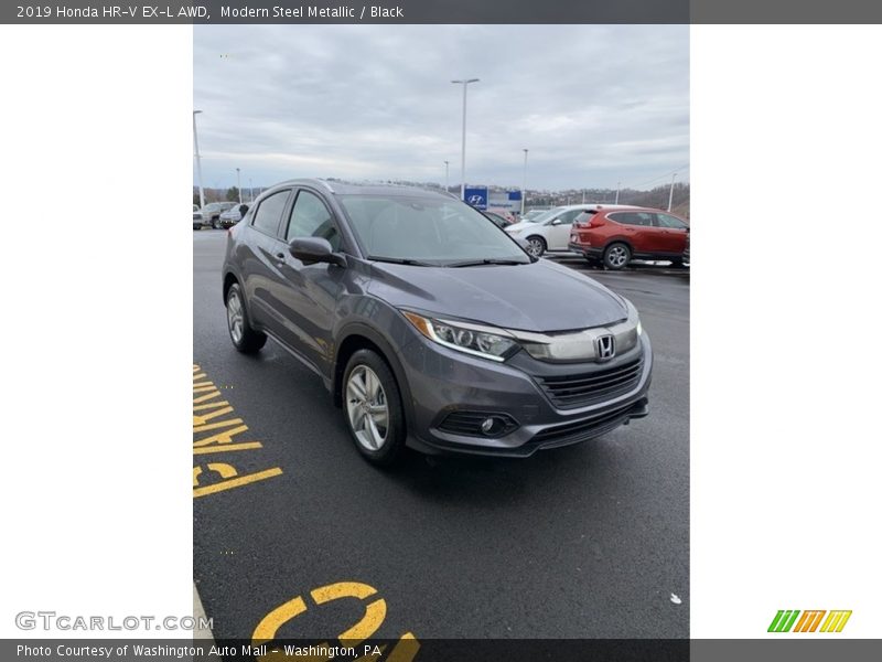 Modern Steel Metallic / Black 2019 Honda HR-V EX-L AWD