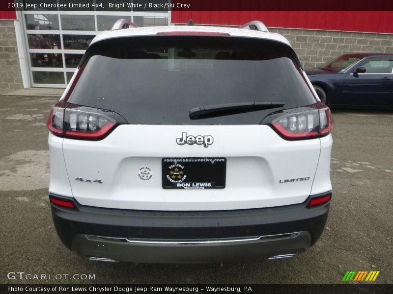 Bright White / Black/Ski Grey 2019 Jeep Cherokee Limited 4x4