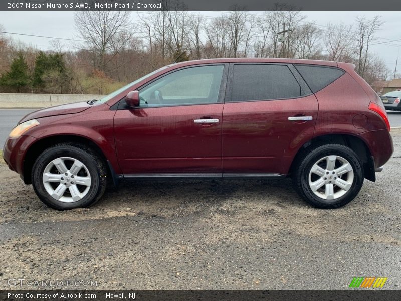 Merlot Pearl / Charcoal 2007 Nissan Murano S AWD