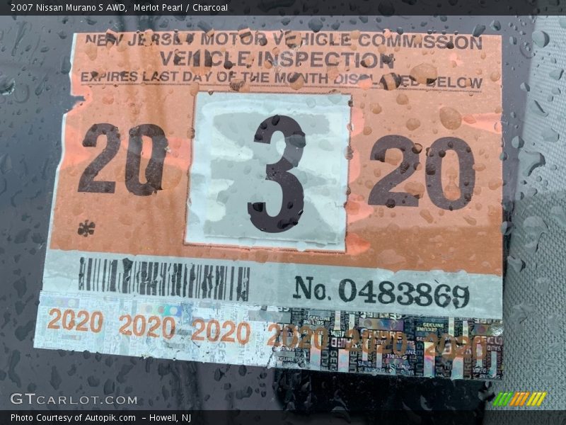 Merlot Pearl / Charcoal 2007 Nissan Murano S AWD