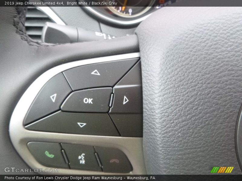 Bright White / Black/Ski Grey 2019 Jeep Cherokee Limited 4x4
