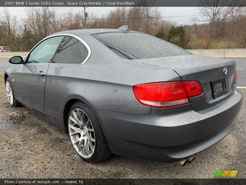Space Gray Metallic / Coral Red/Black 2007 BMW 3 Series 328xi Coupe