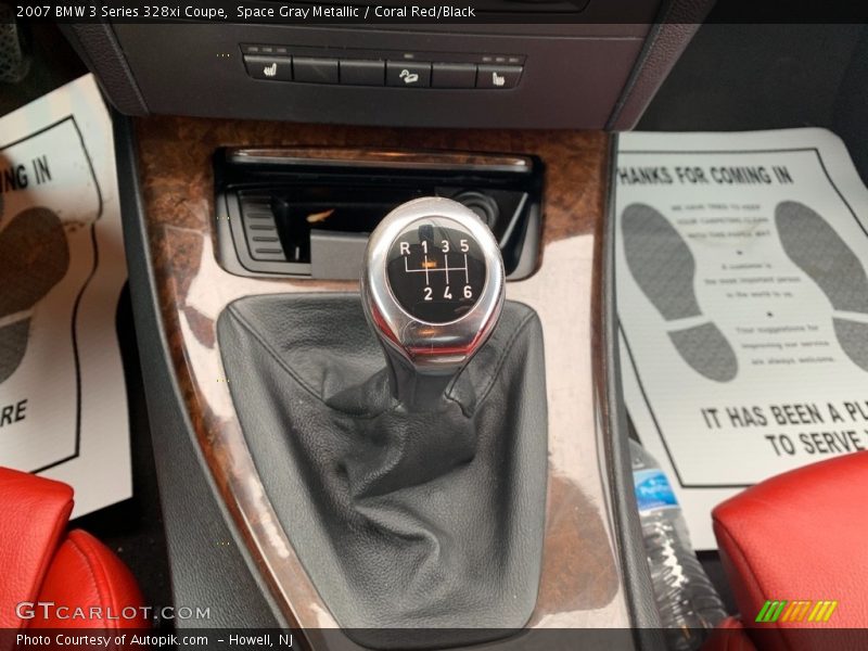 Space Gray Metallic / Coral Red/Black 2007 BMW 3 Series 328xi Coupe