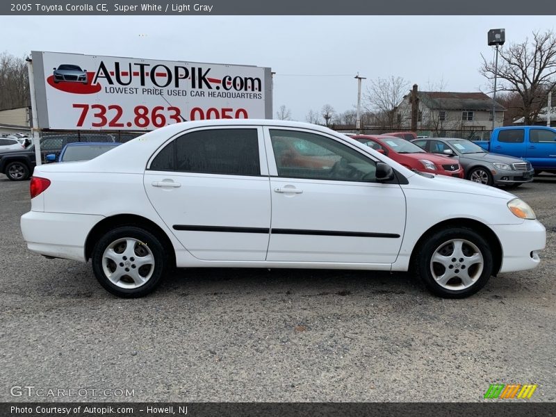 Super White / Light Gray 2005 Toyota Corolla CE