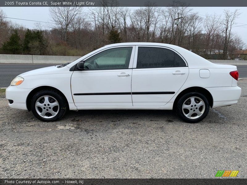 Super White / Light Gray 2005 Toyota Corolla CE