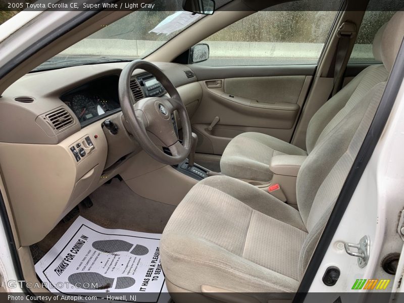 Super White / Light Gray 2005 Toyota Corolla CE