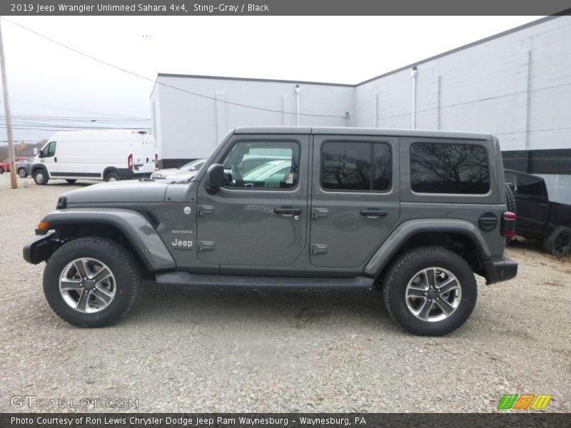 Sting-Gray / Black 2019 Jeep Wrangler Unlimited Sahara 4x4