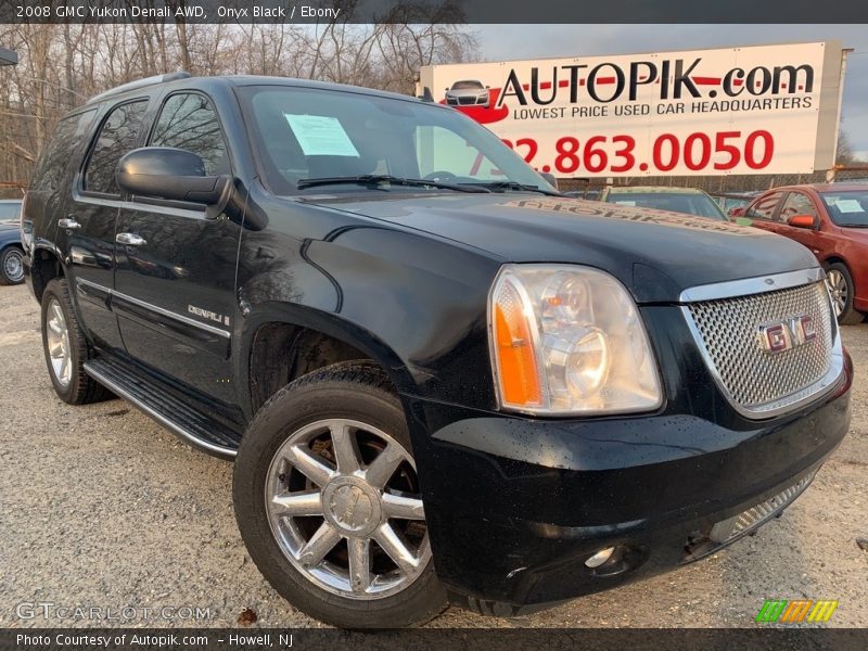 Onyx Black / Ebony 2008 GMC Yukon Denali AWD