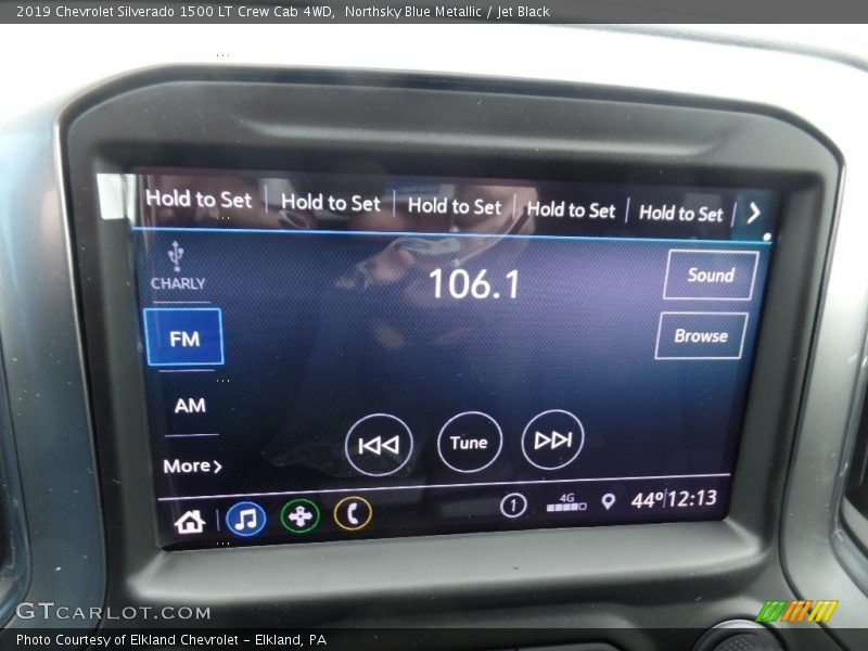 Northsky Blue Metallic / Jet Black 2019 Chevrolet Silverado 1500 LT Crew Cab 4WD